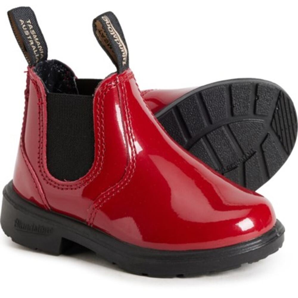 NEW Blundstone Girls 2255 Chelsea Boots Red Patent Kids Girls UK 3 4T - Picture 7 of 7